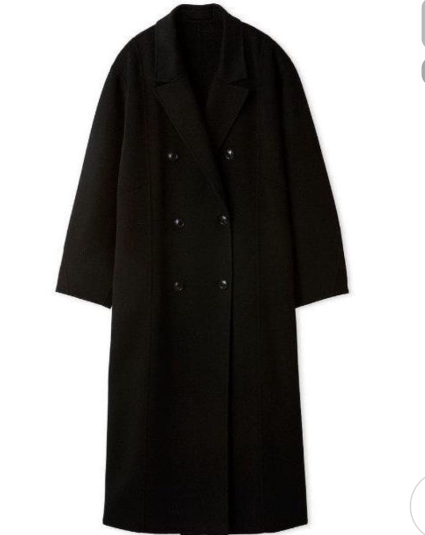 FRAY I.D ウールリバーダブルチェスターロングコート　ブラック