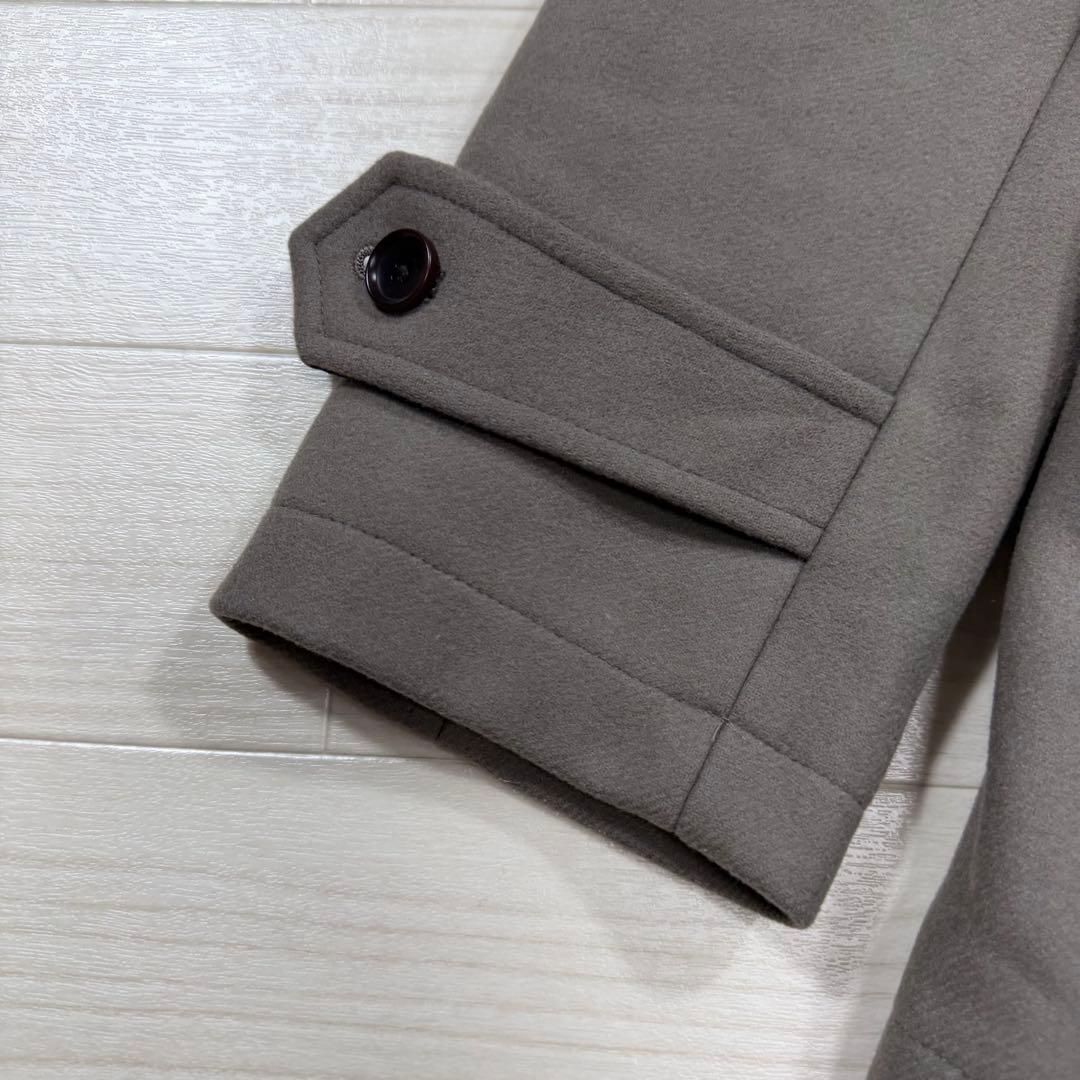 SHIPS スーパー160'S メリノウール メルトン シングル ピーコート L