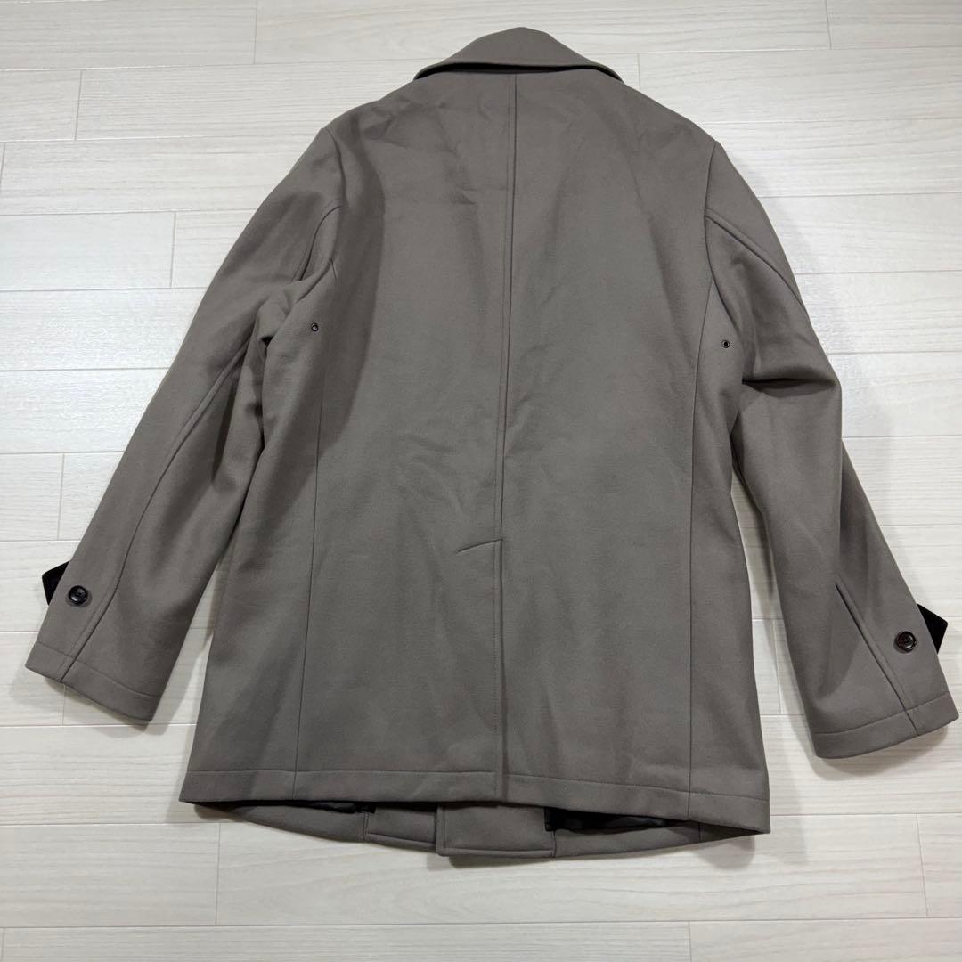 SHIPS スーパー160'S メリノウール メルトン シングル ピーコート L