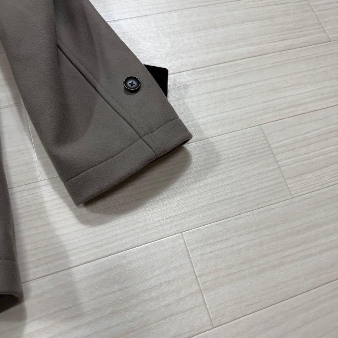 SHIPS スーパー160'S メリノウール メルトン シングル ピーコート L