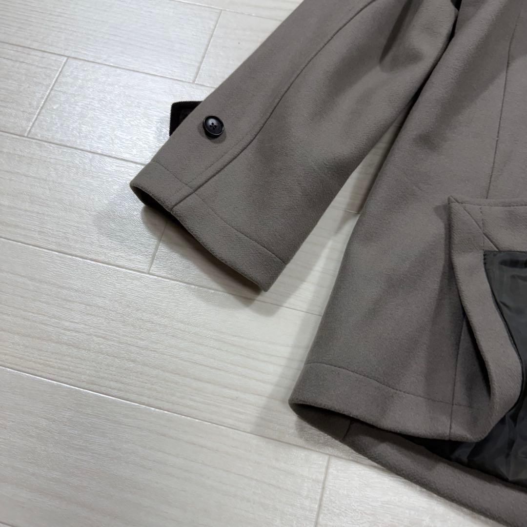 SHIPS スーパー160'S メリノウール メルトン シングル ピーコート L