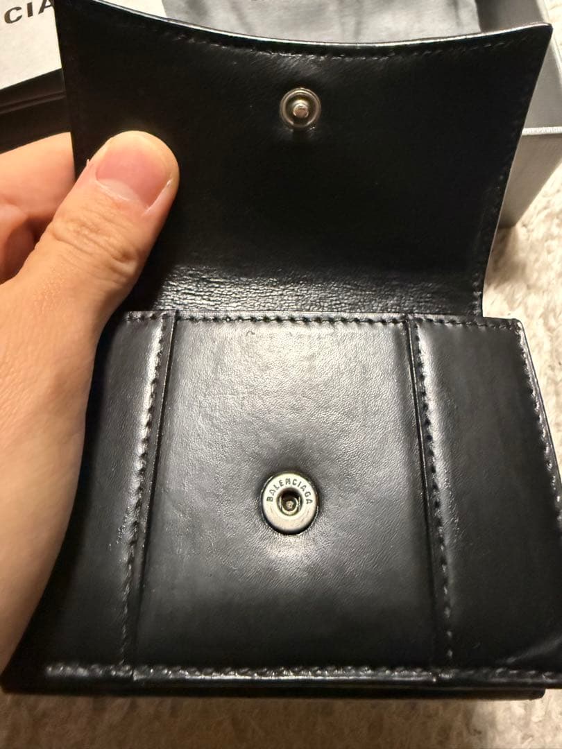 A*a様 BALENCIAGA アワーグラス ブラック 三つ折り財布