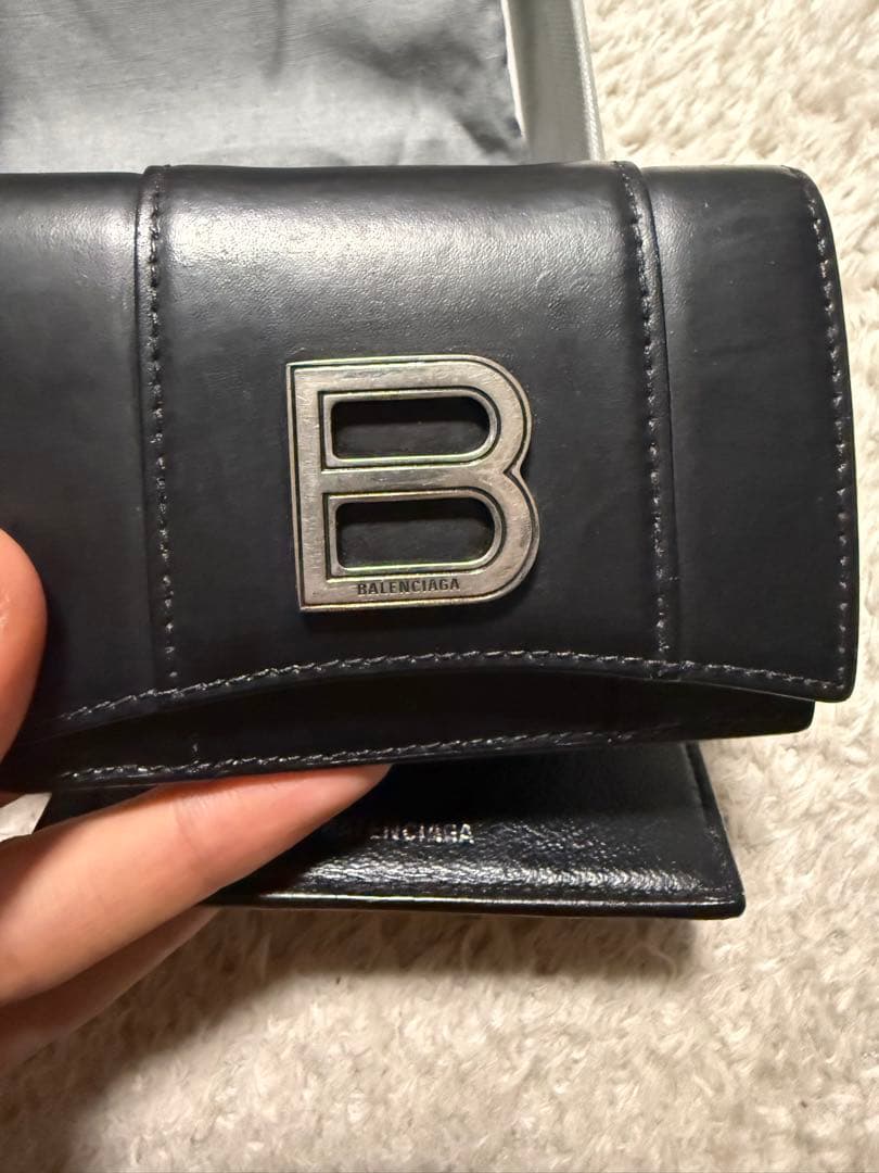 A*a様 BALENCIAGA アワーグラス ブラック 三つ折り財布