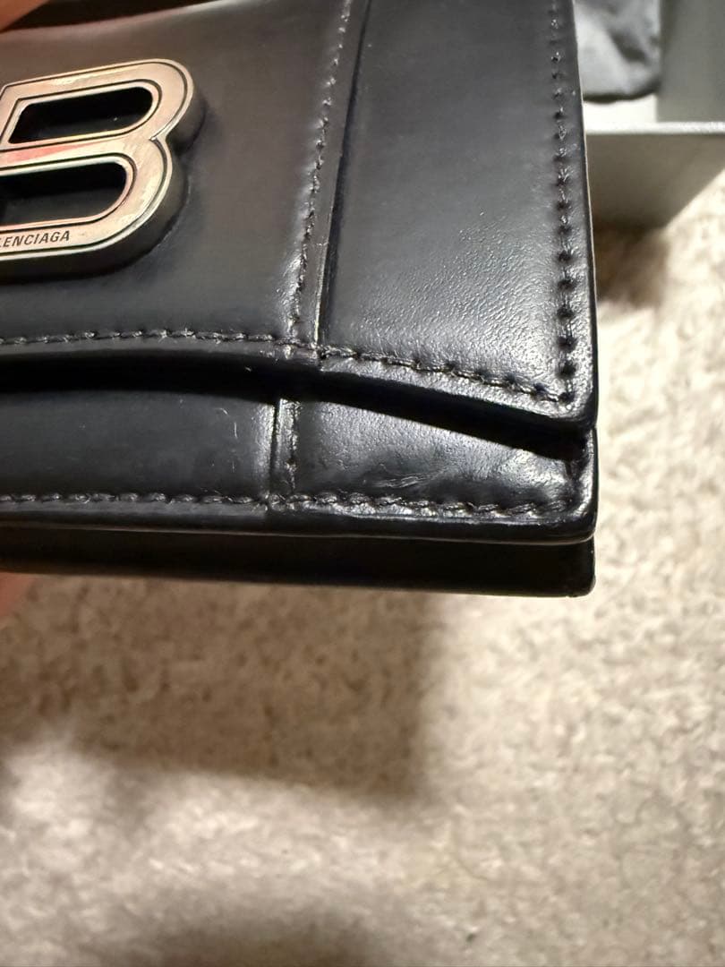 A*a様 BALENCIAGA アワーグラス ブラック 三つ折り財布