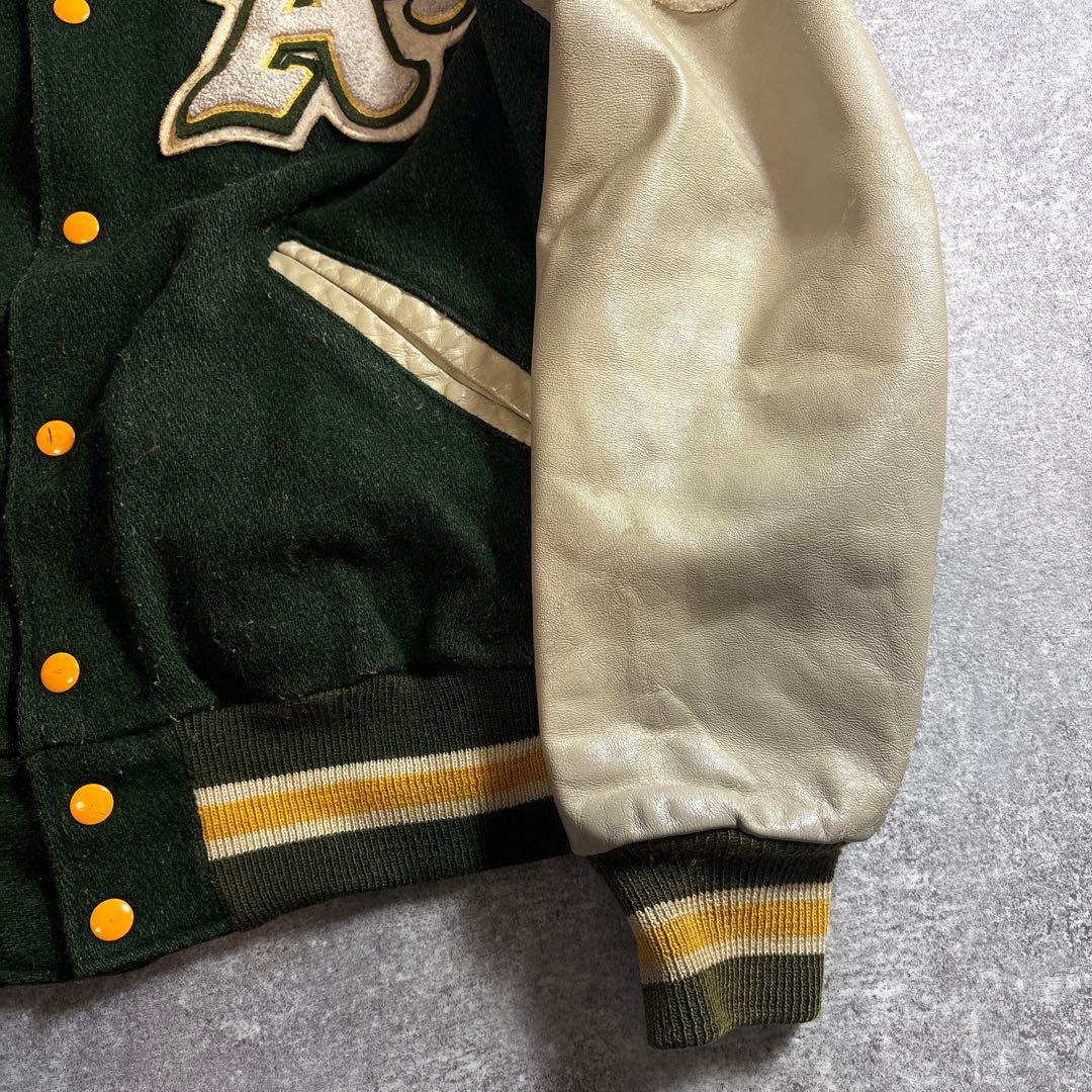 DeLONG usa製 MLB チーム スタジャン アスレチックス