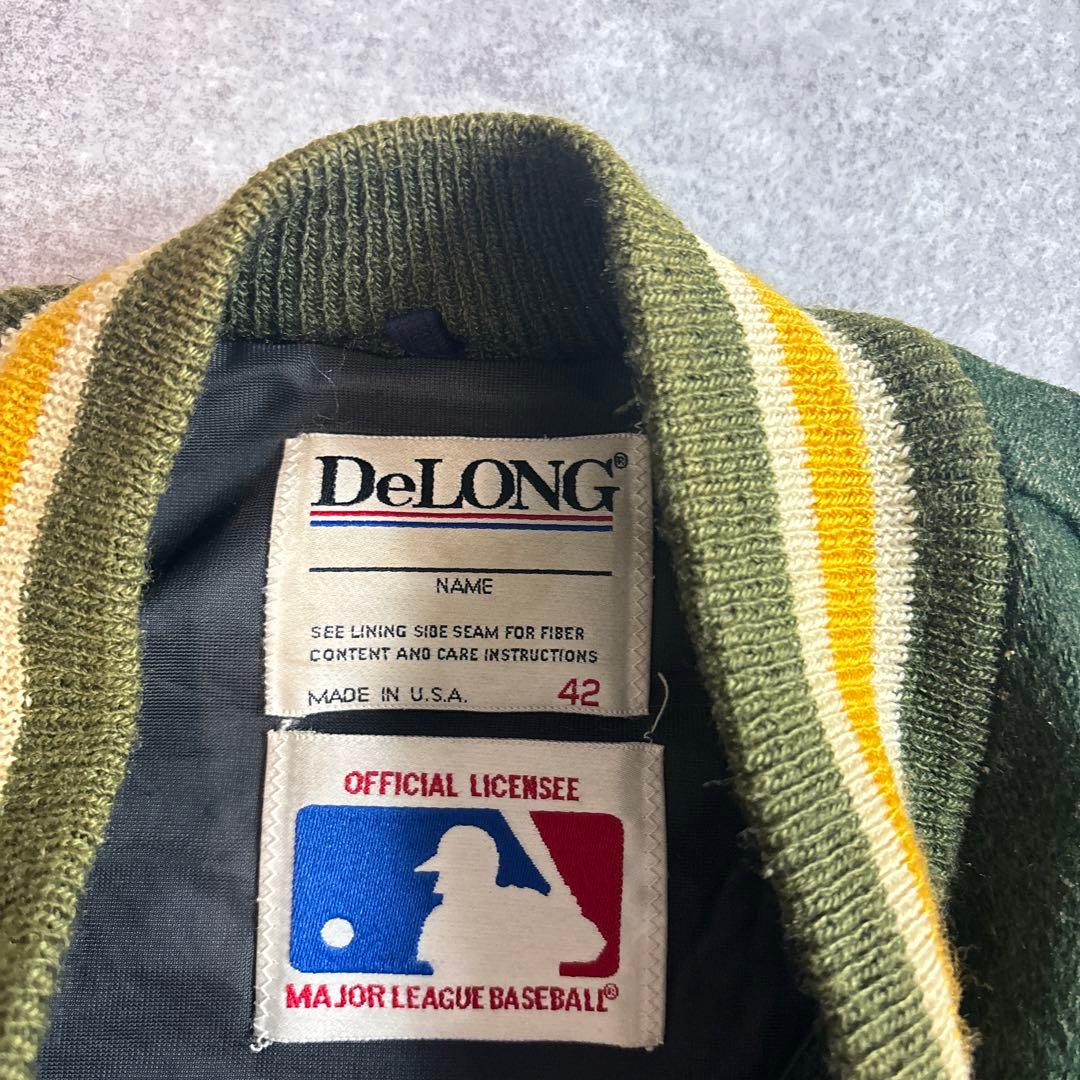 DeLONG usa製 MLB チーム スタジャン アスレチックス