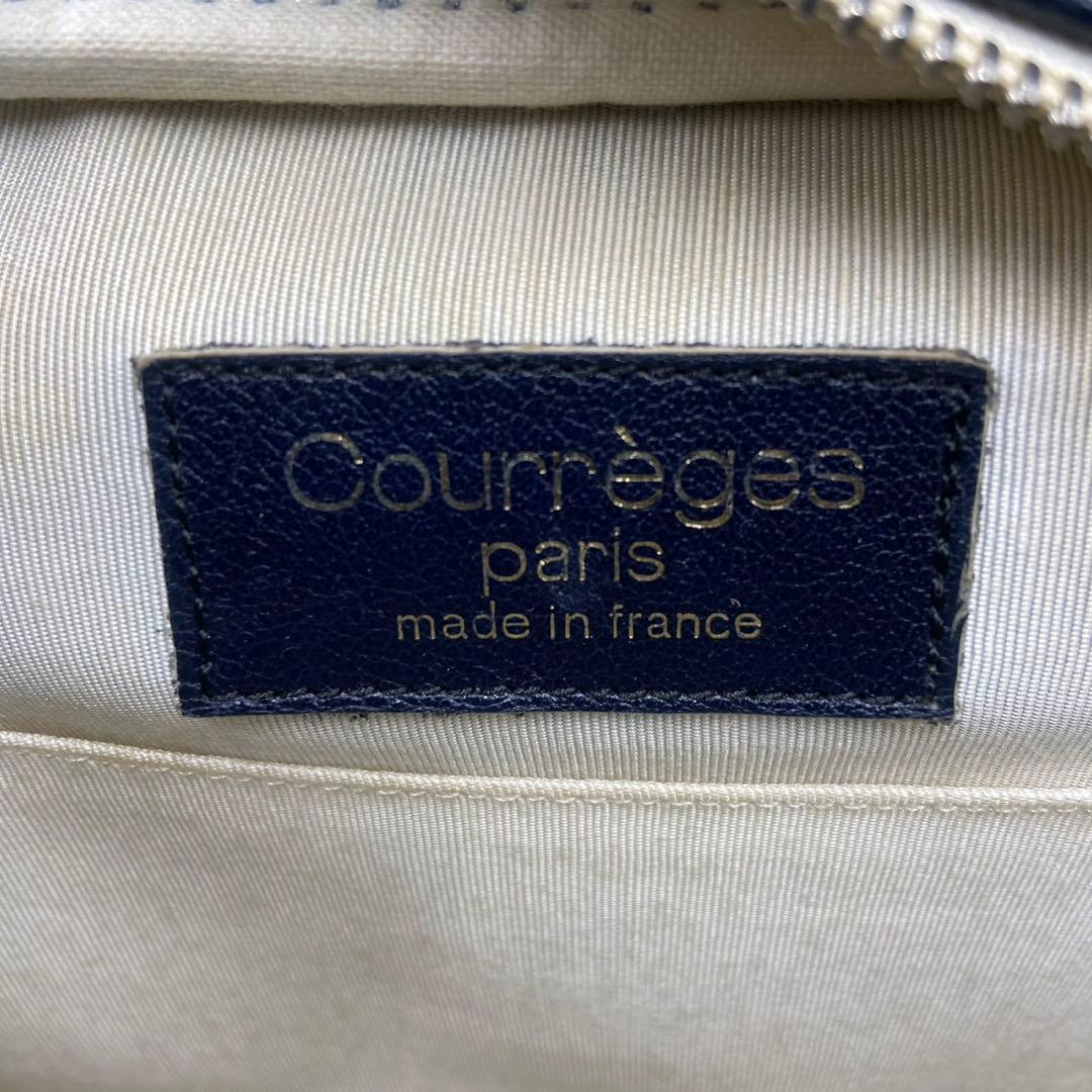 【美品】クレージュ ショルダーバッグ デカロゴ カットワーク ブラック Y2K