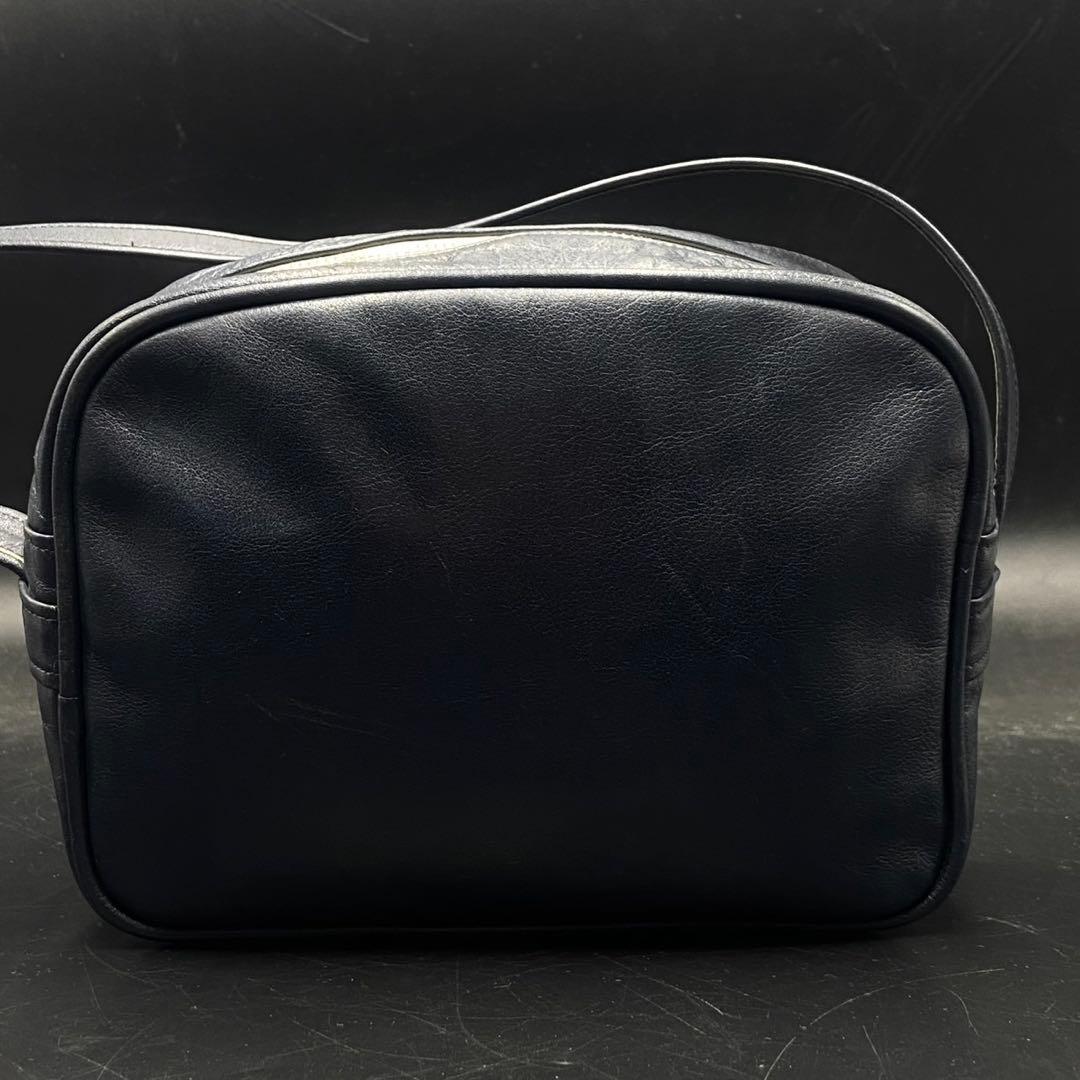 【美品】クレージュ ショルダーバッグ デカロゴ カットワーク ブラック Y2K