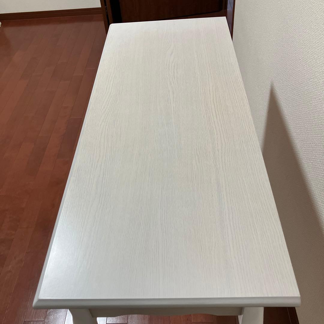 アンティーク風　猫足　ホワイトコンソールテーブル　デスク　幅100