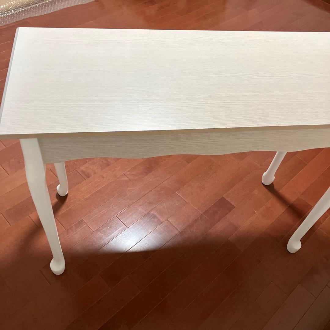 アンティーク風　猫足　ホワイトコンソールテーブル　デスク　幅100