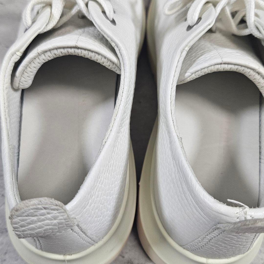 美品 ECCO エコー レザースニーカー 厚底 ホワイト 38
