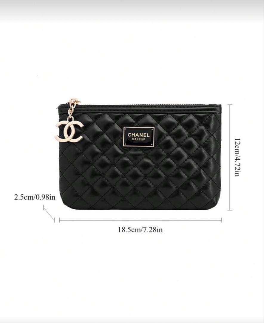 k*a様 CHANEL ブラック 化粧ポーチ　ダイアモンドパターン