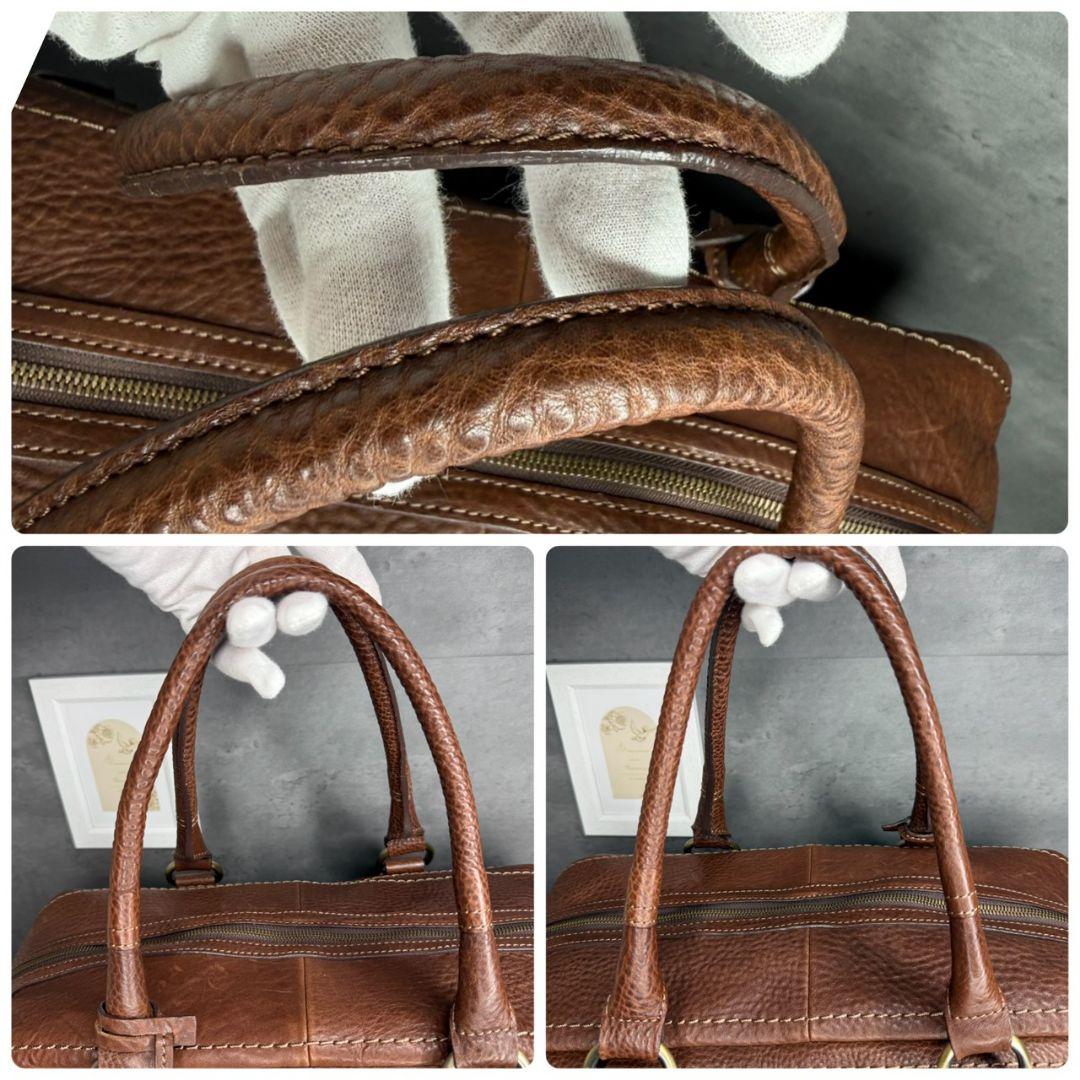 【美品】土屋鞄 トーンオイルヌメ アンティック ボストンバッグ 本革 レザー