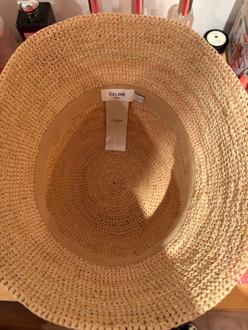 CELINE トリオンフ バケットハット / ラフィア