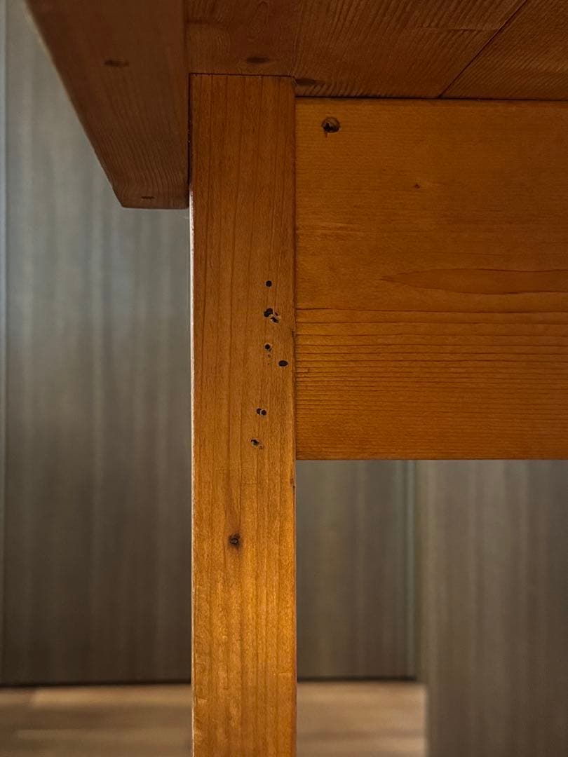 木製長机 什器 作業台 W160×D50×H75ライトブラウン ナチュラル北欧