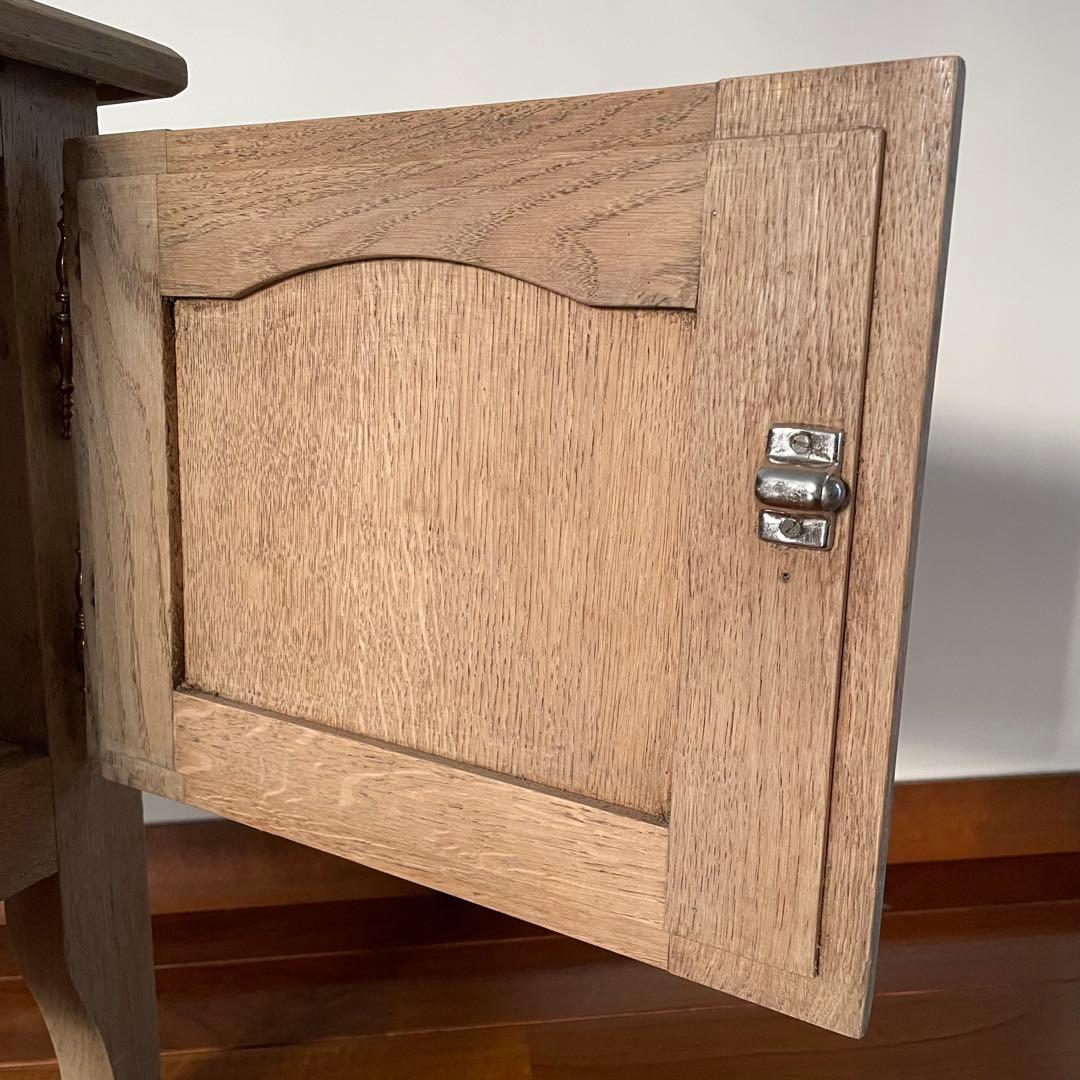 キャビネット サイドテーブル ナイトテーブル アンティーク フランス 無塗装