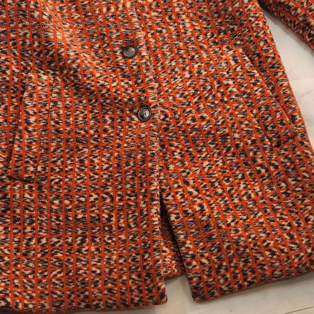 【未使用級】ミッソーニ✨イタリア製 チェスターコート ウール Lサイズ オレンジ
