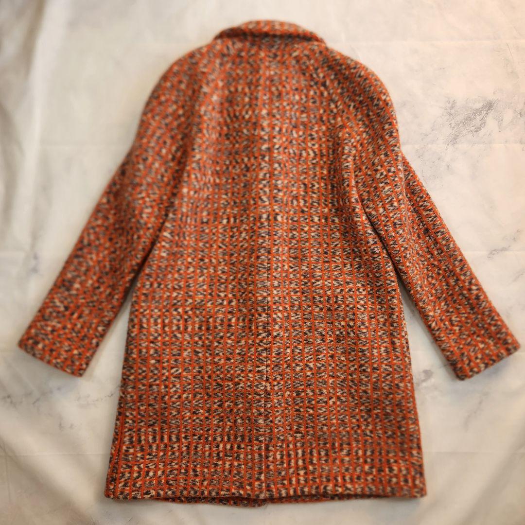 【未使用級】ミッソーニ✨イタリア製 チェスターコート ウール Lサイズ オレンジ