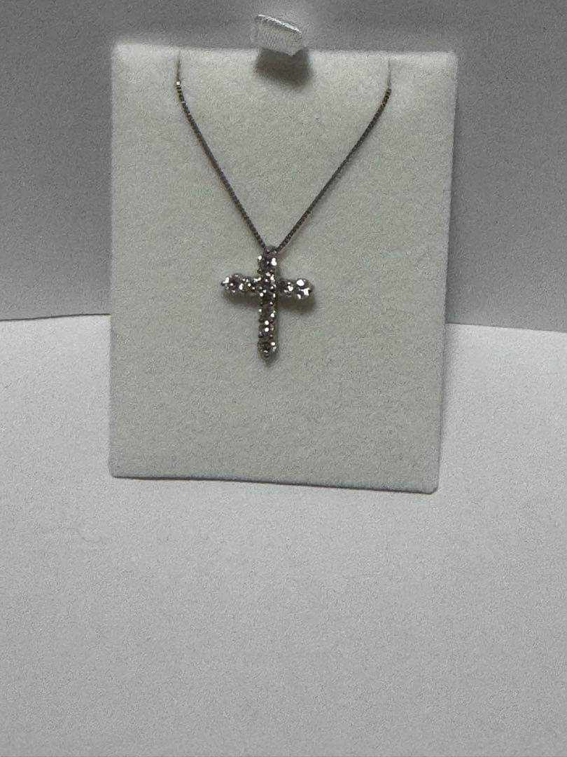 クロス型天然ダイヤモンドトップpt900 1カラット(チェーン無し)