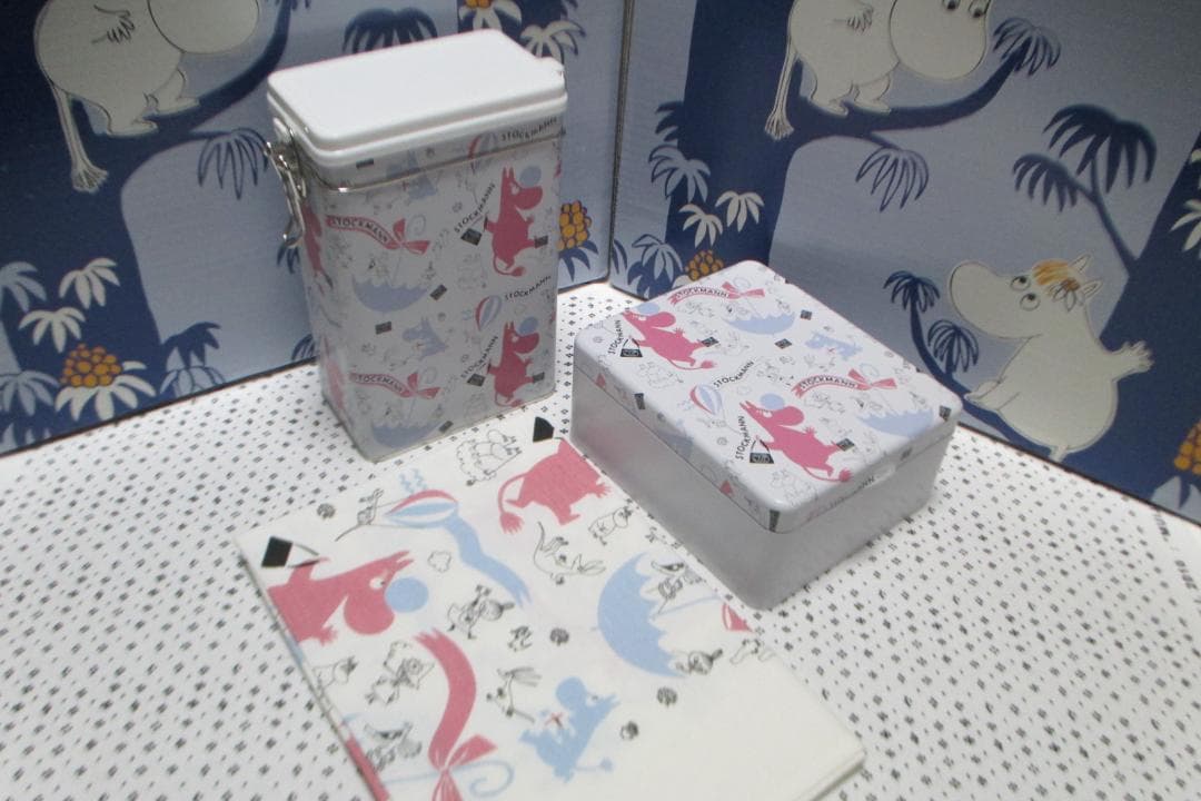 Moomin ストックマン 150周年限定 TIN 缶 & ティータオル セット