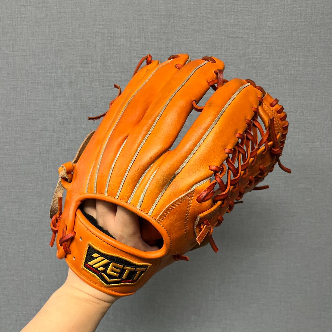 1072 ZETT プロステイタス 型抜群 即戦力 美品 軟式 外野手用グローブ