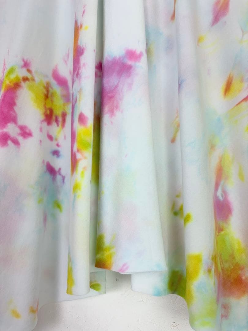 【一点もの】サルエルパンツ　ハンドメイド染め　曼荼羅　パープル