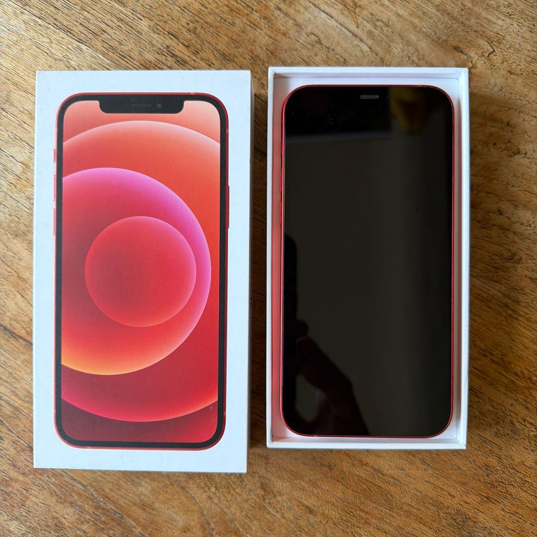 Apple iPhone 12 256GB本体(RED)＋ケーブル