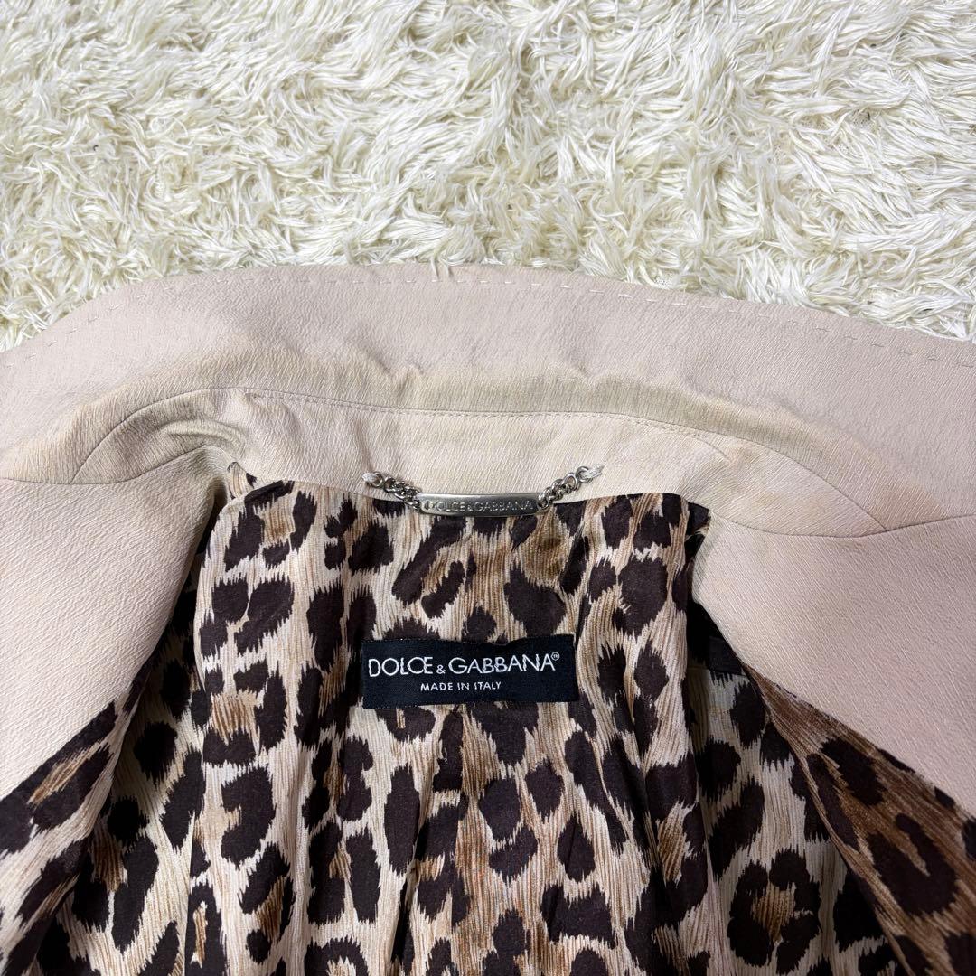 ドルチェ＆ガッバーナ ドルガバ ロゴ金具 レオパード テーラードジャケット