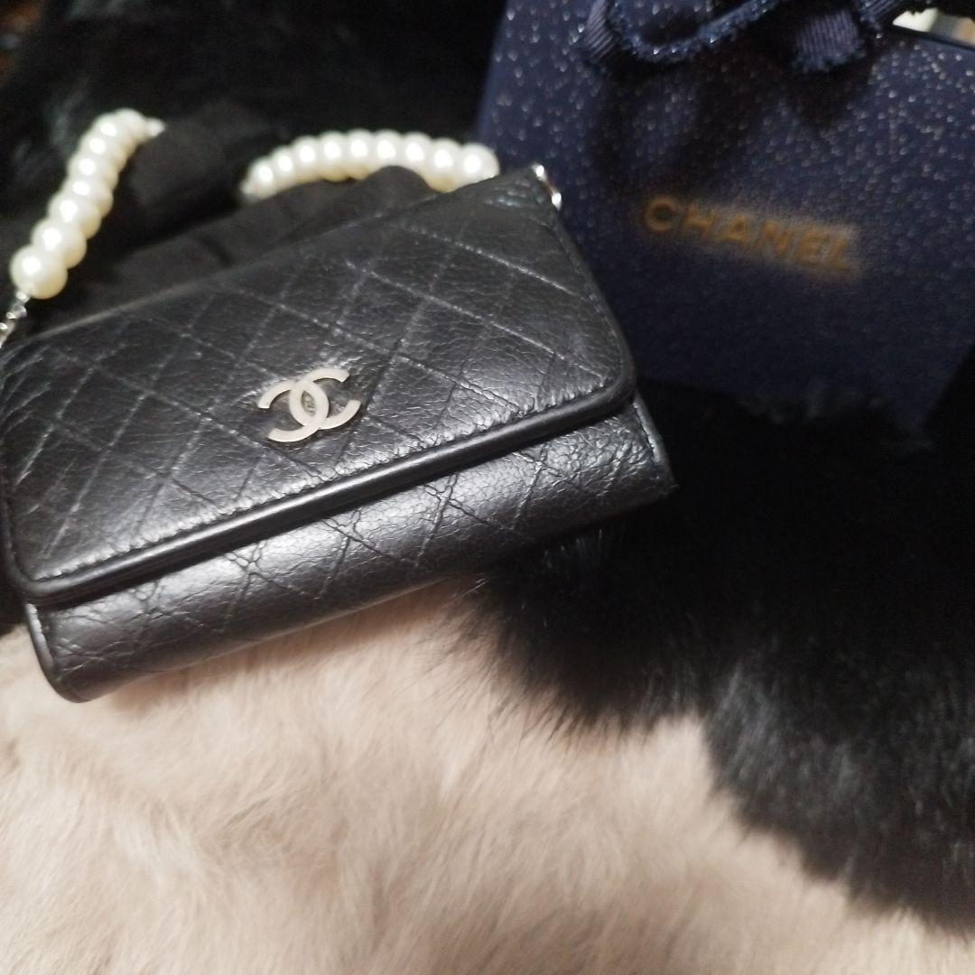 CHANEL ブラック　キーケース