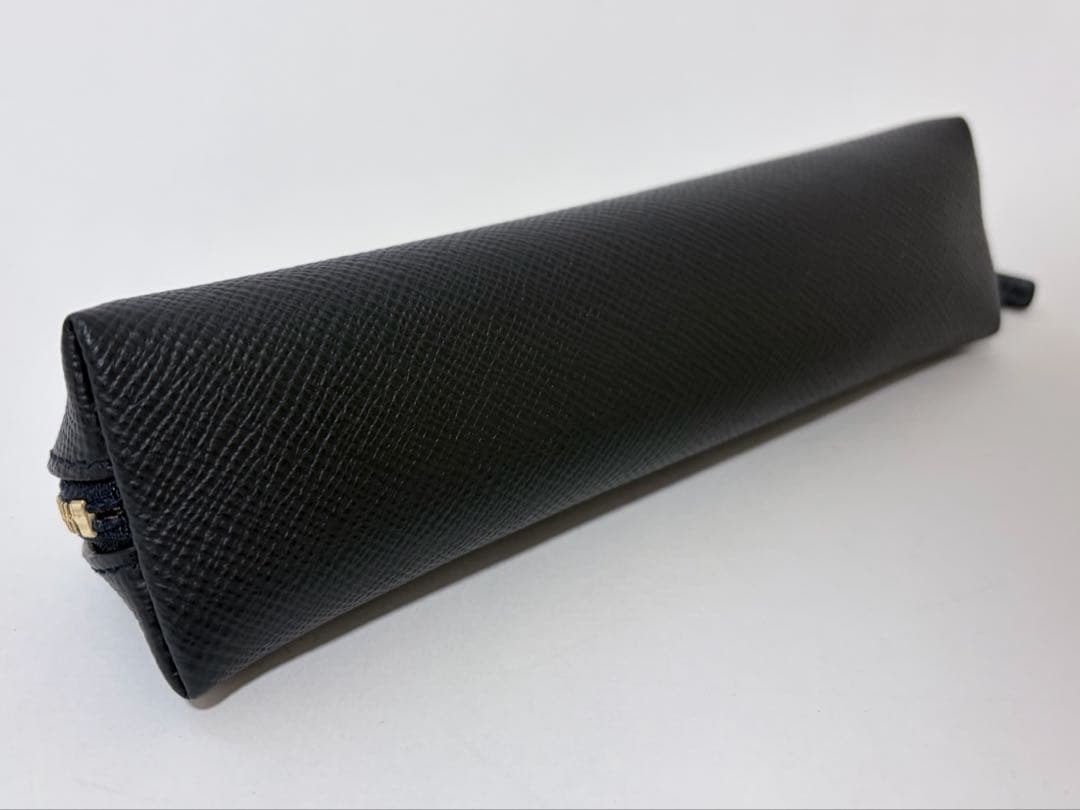 SMYTHSON パナマ　レザーペンケース　ネイビー