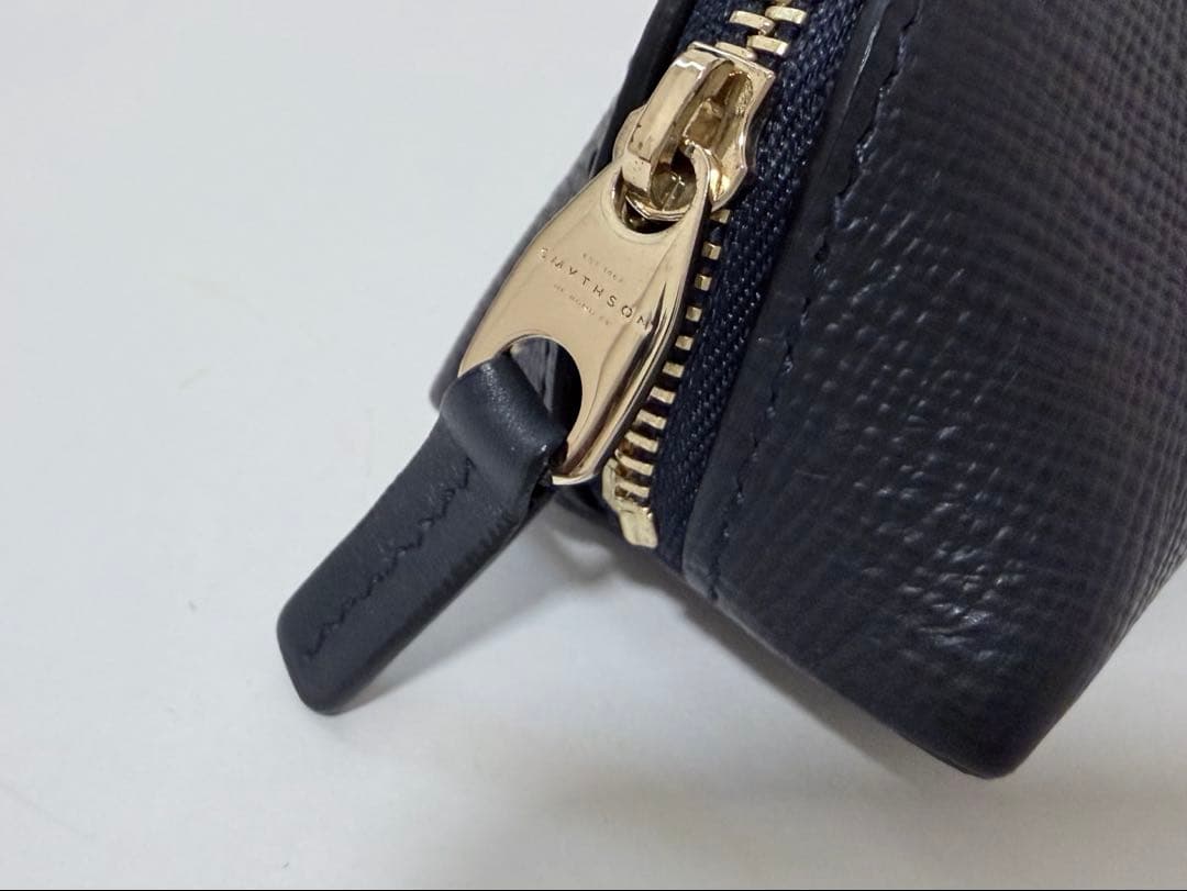 SMYTHSON パナマ　レザーペンケース　ネイビー