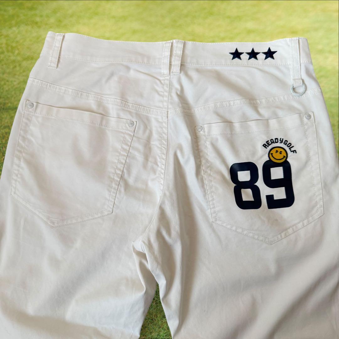 パーリーゲイツ　ジョガーパンツ　白　M〜L相当　コットン素材　ストレッチ　4