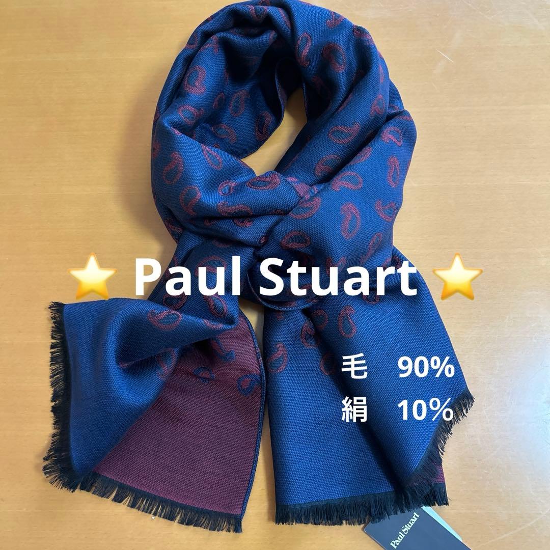 新品・未使用⭐️Paul Stuart マフラー　ペイズリー柄　②