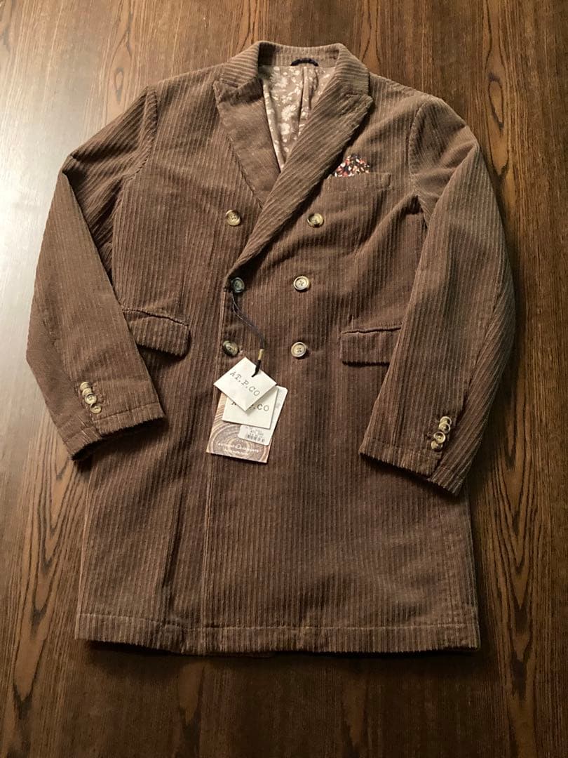 AT.P.CO新品未使用タグ付コーデュロイチェスターコートmadeinITALY