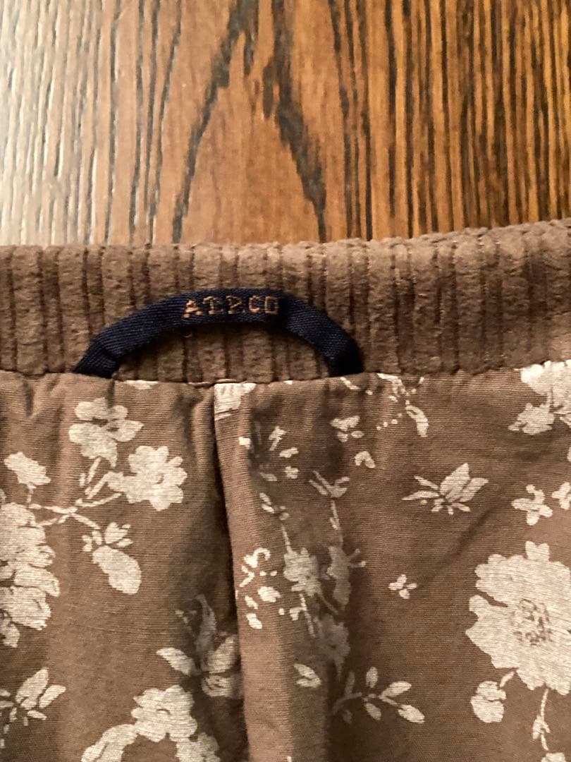 AT.P.CO新品未使用タグ付コーデュロイチェスターコートmadeinITALY