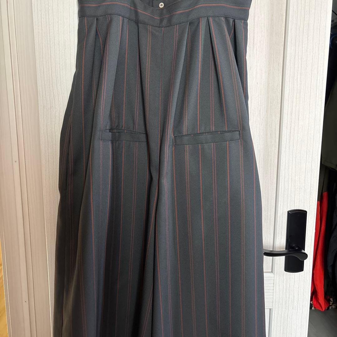 UN3D. ストライプ柄サロペット アンスリード　オールインワン