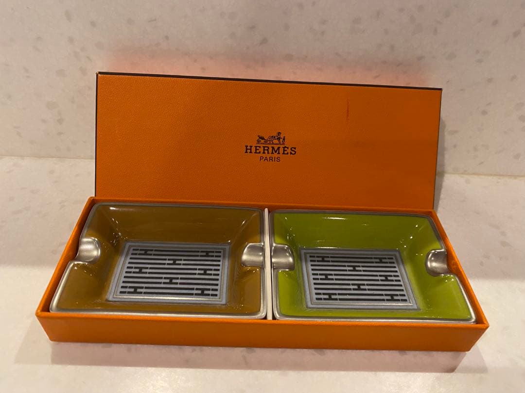 HERMES 陶器製ミニ灰皿 2個セット