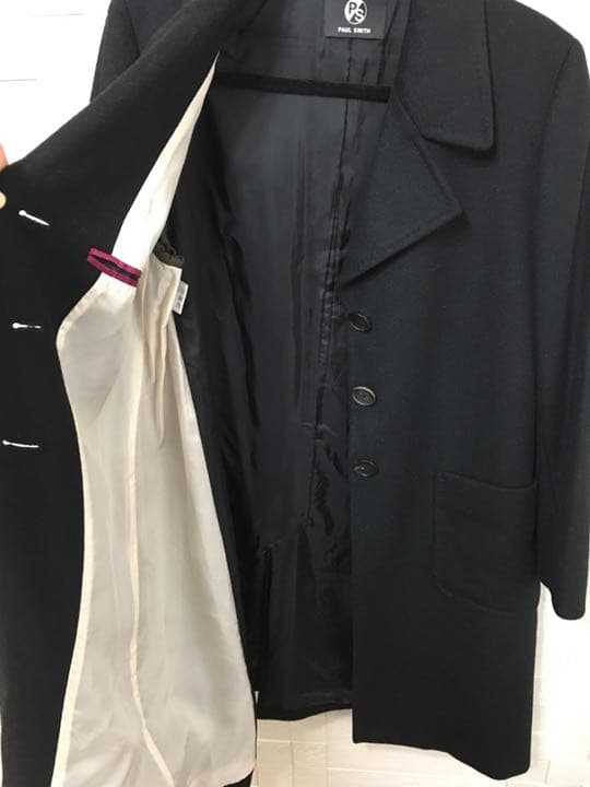 美品 ポールスミス　サイズ44 大きいサイズ　ブラック　コート　美品
