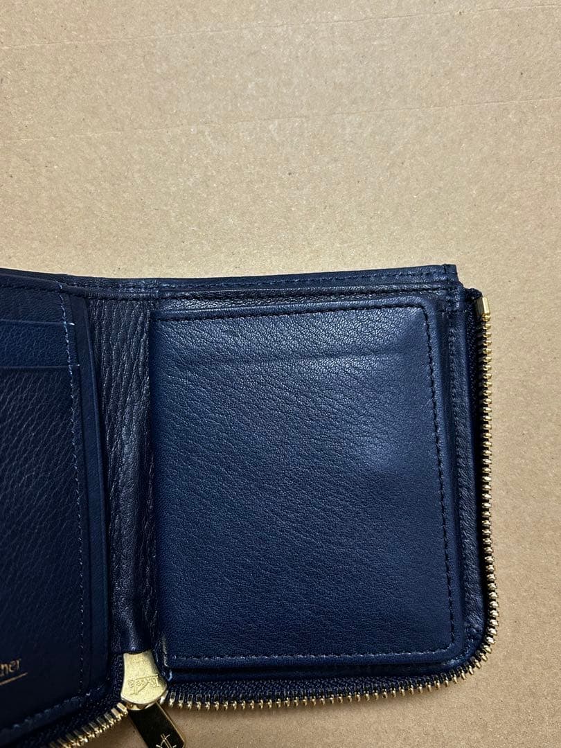 BAGGYPORT バギーポート 藍染め ヘビ革 パイソン コンパクトハーフ財布