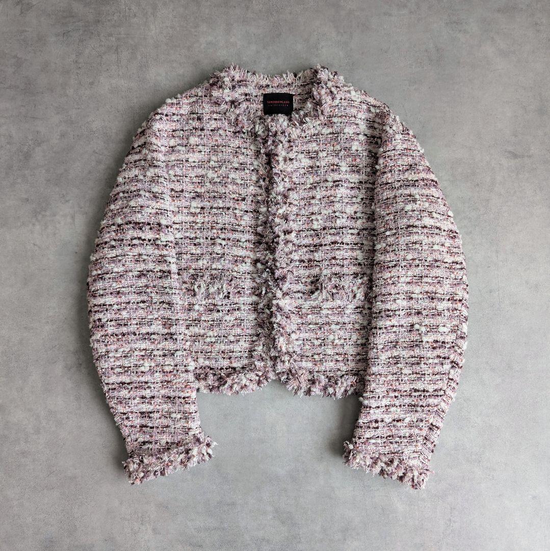TOMORROWLAND ライラックファンシー フリンジカラーレスジャケット