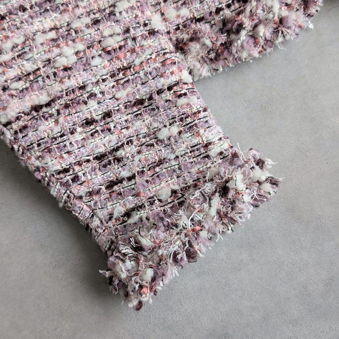 TOMORROWLAND ライラックファンシー フリンジカラーレスジャケット