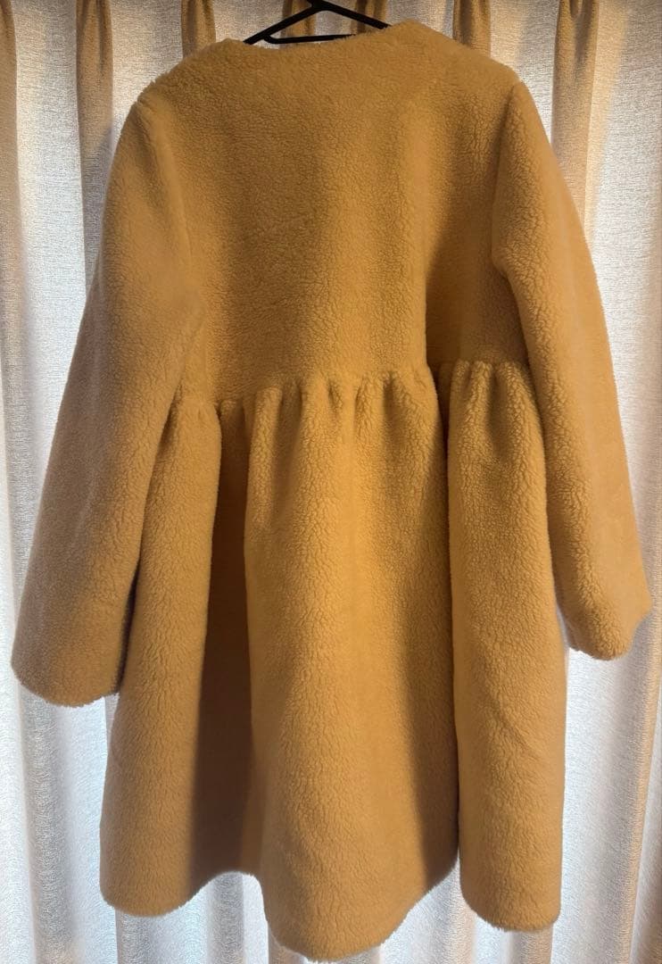 美品　38 ヨリ　yori もふボアコート　ホワイト　ボア　コート