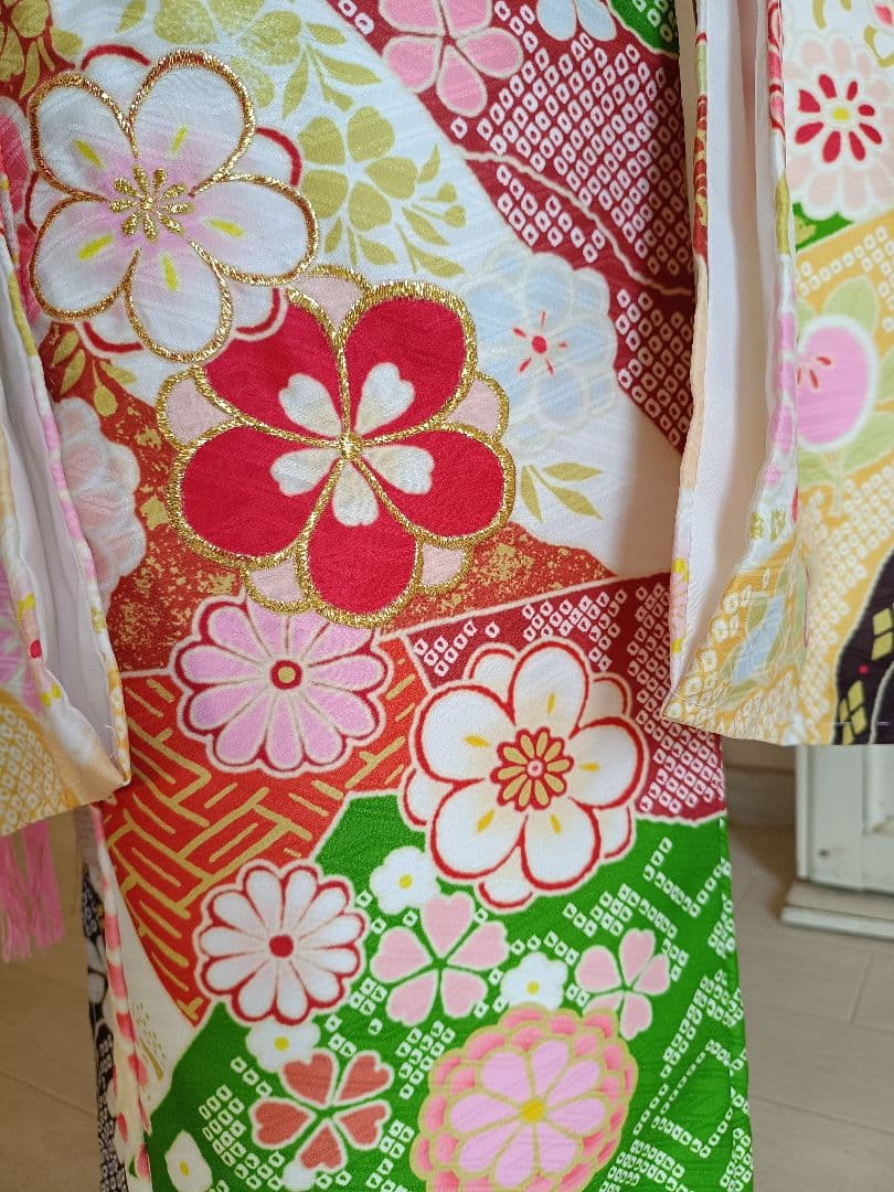 式部浪漫☆新品刺繍入着物☆作り帯フルセット