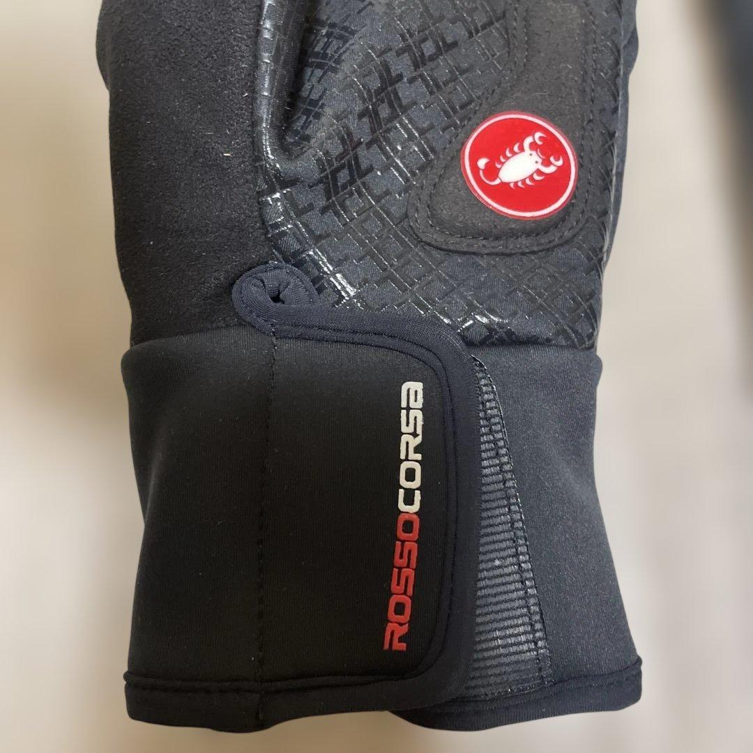 カステリ冬用　黒　-5℃ ESTREMO GLOVE ROSSO CORSA