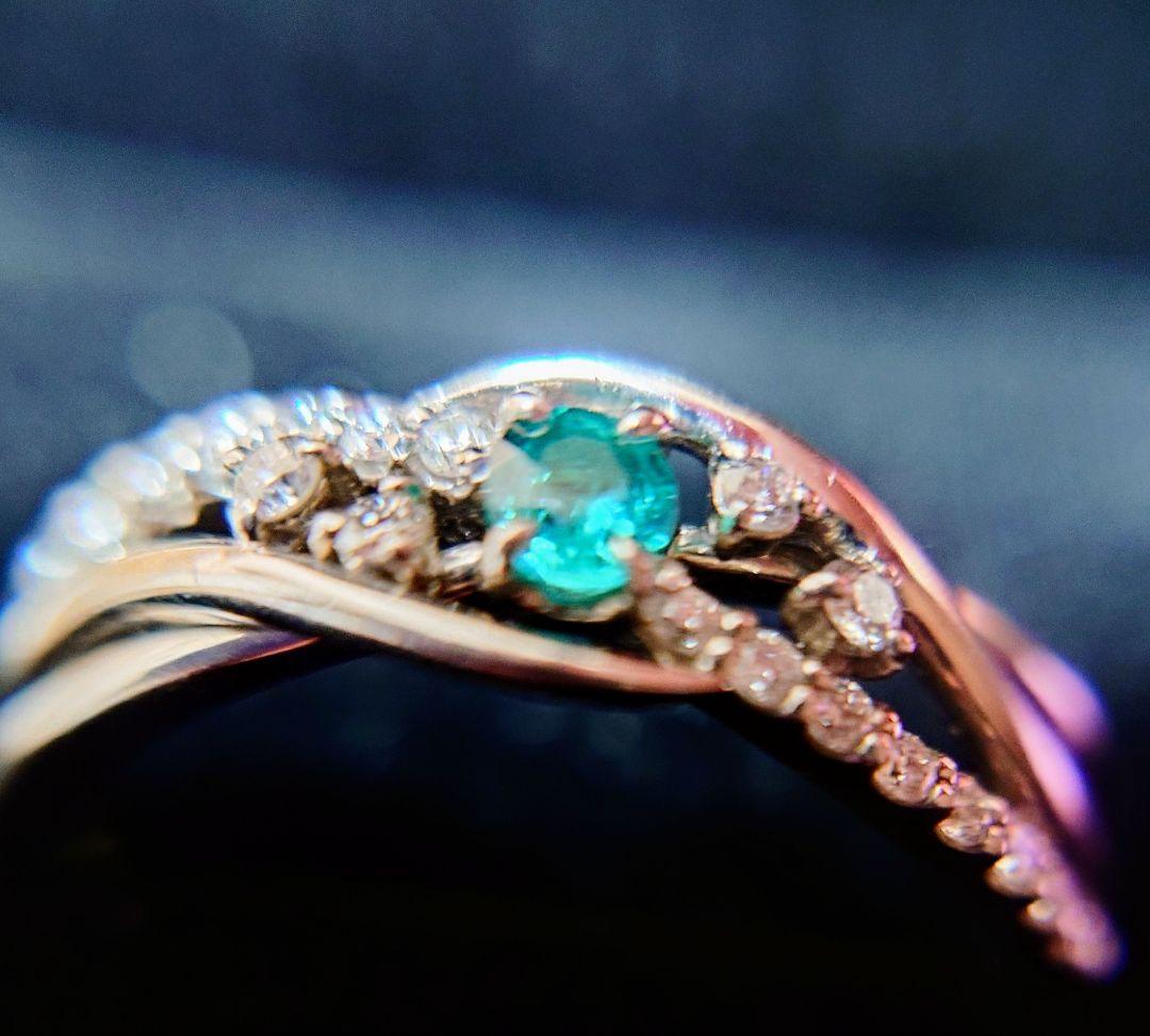 pt900　パライバトルマリン　リング