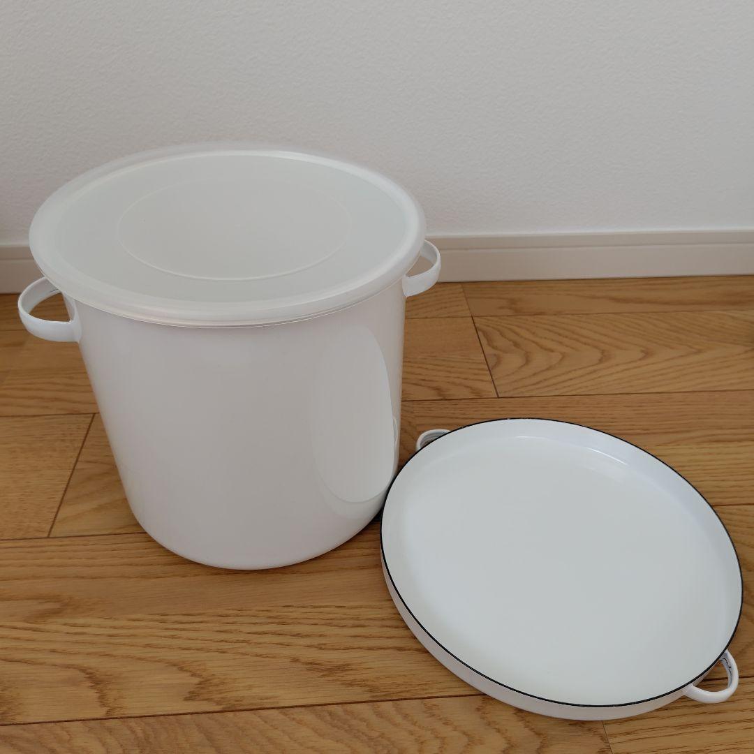 野田琺瑯 ラウンドストッカー 2点セット