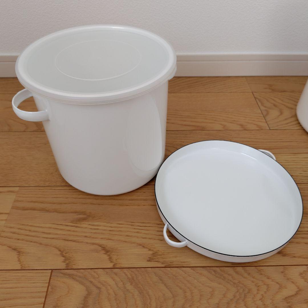 野田琺瑯 ラウンドストッカー 2点セット