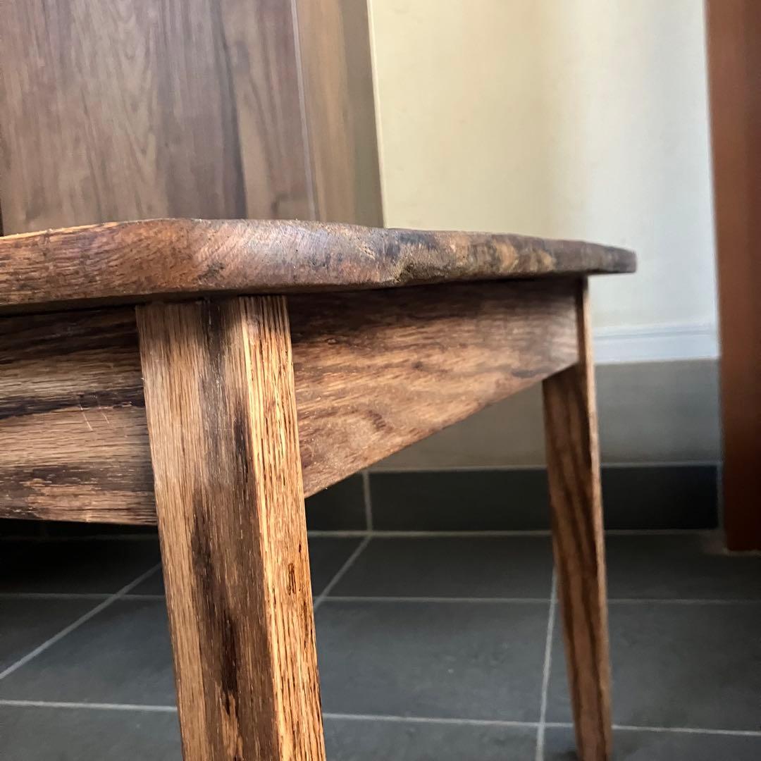 古い天板をリユースしたローテーブル　ハンドメイド