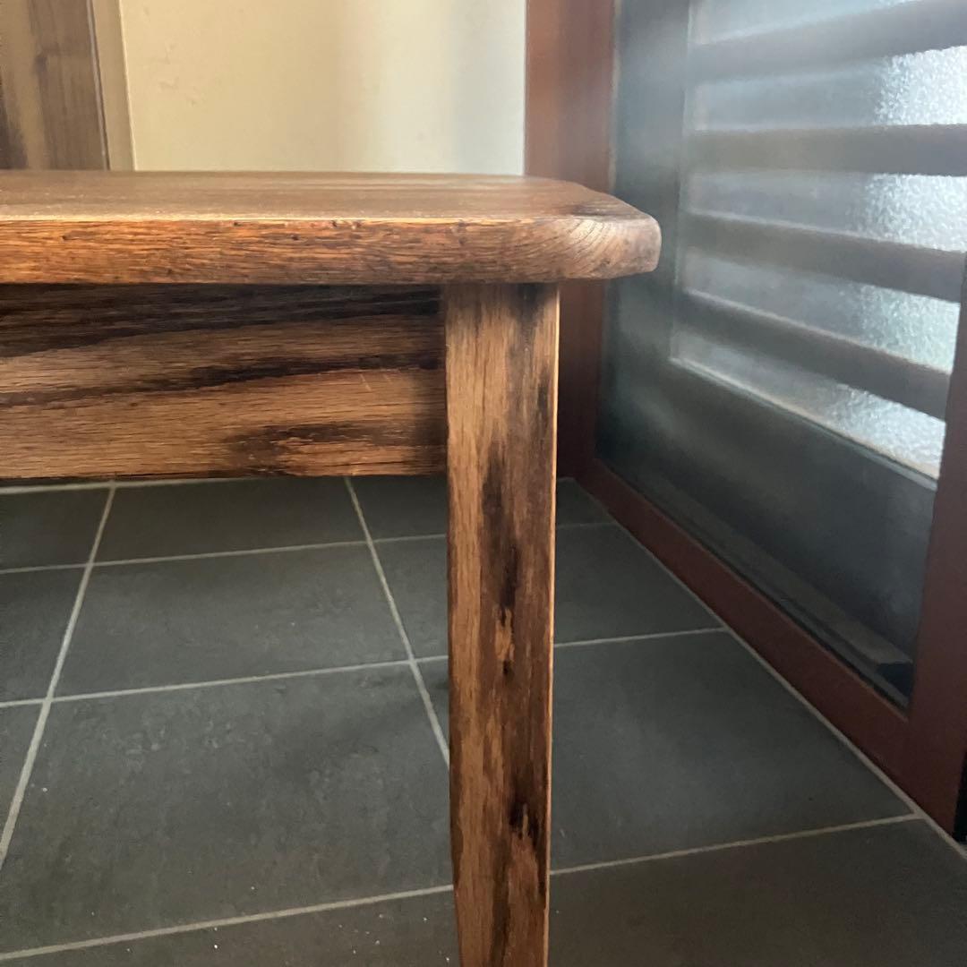 古い天板をリユースしたローテーブル　ハンドメイド