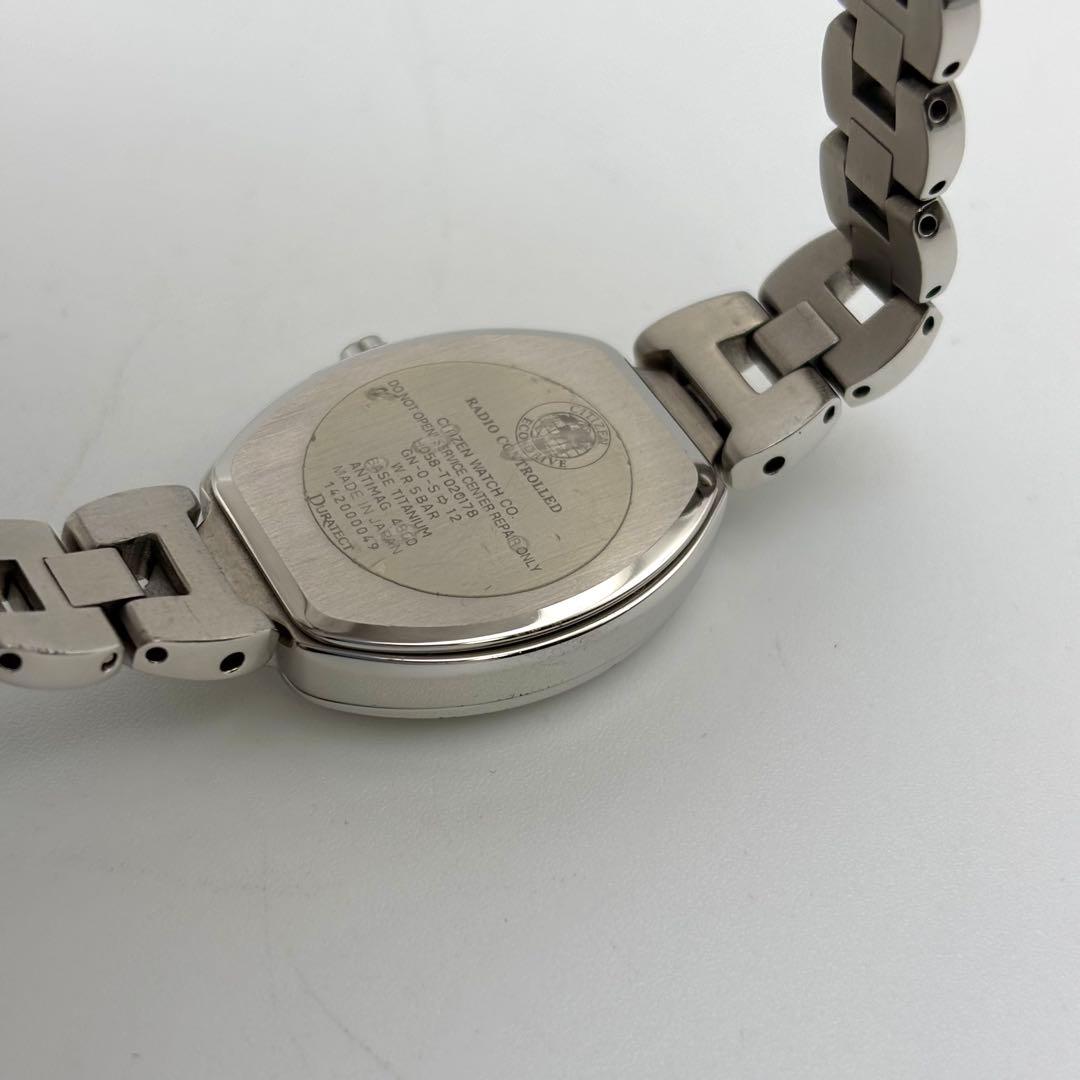 箱付き✨CITIZENシチズン エクシード 腕時計 ソーラー 8Pダイヤ チタン